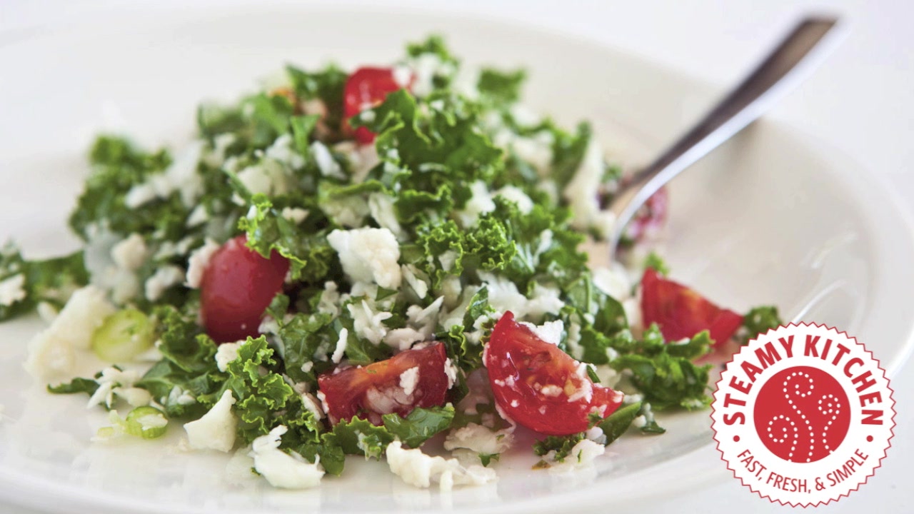 Healthy Eating With Cauliflower And Kale Salad Video