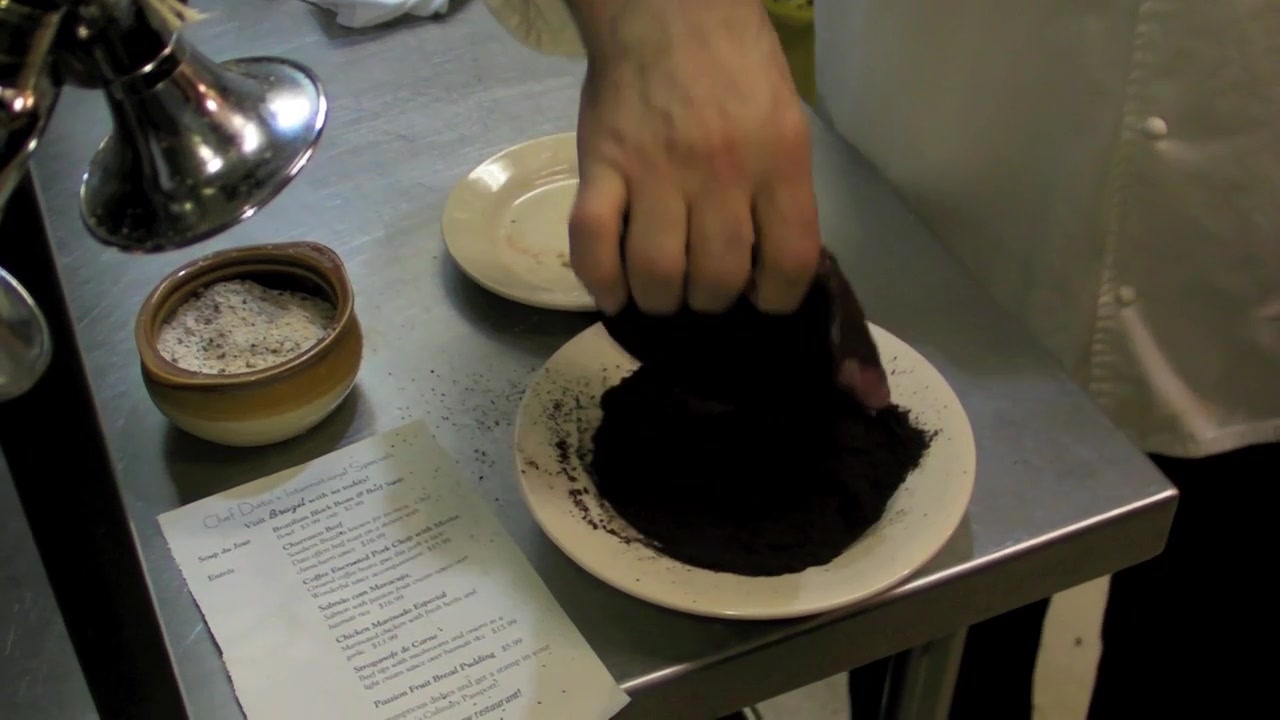 Coffee Encrusted Pork Chop Recipe Video