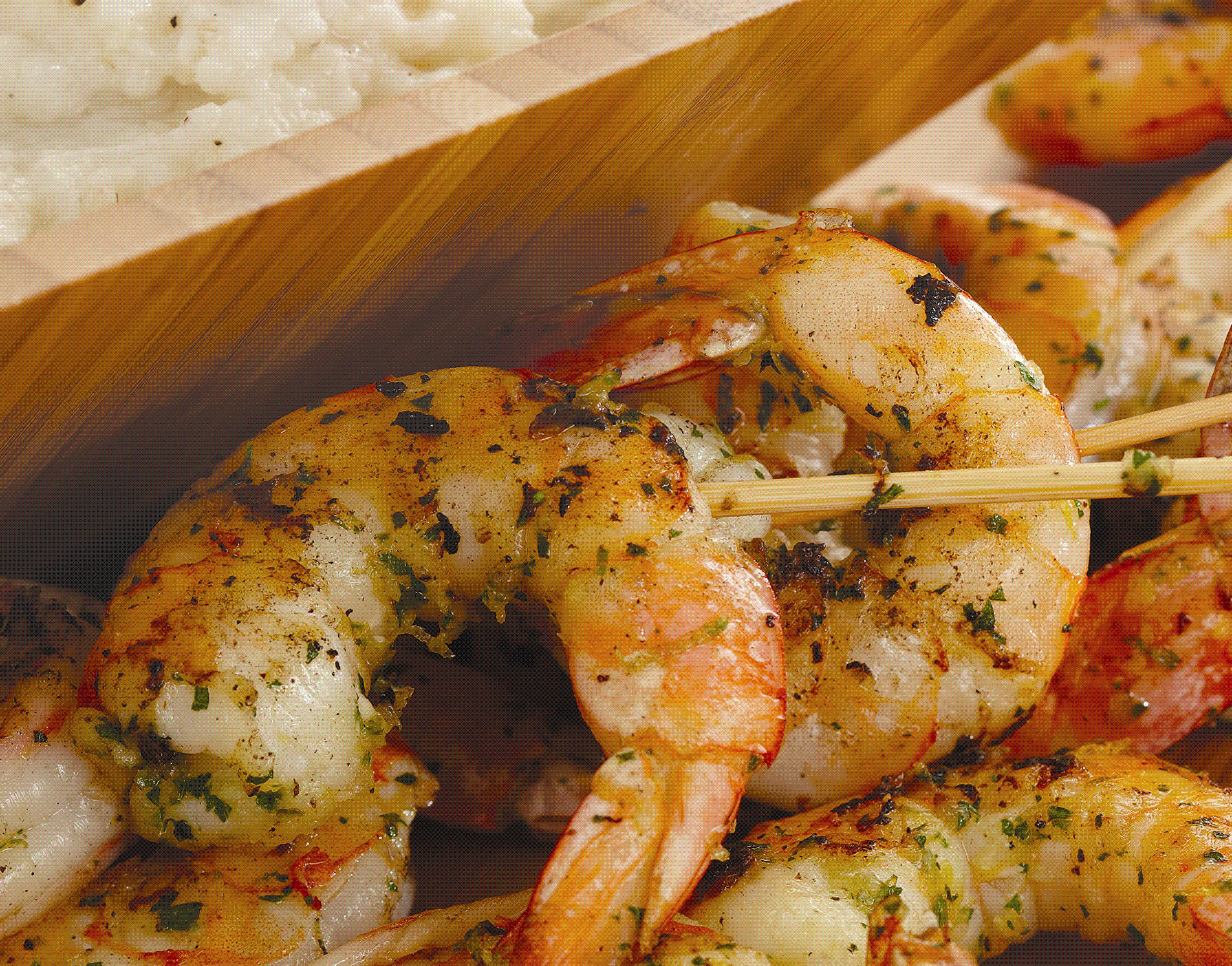 Courteney Cox’s Alabama Shrimp Skewers with Parmesan Grits Courteney Cox’s Alabama Shrimp Skewers with Parmesan Grits picture