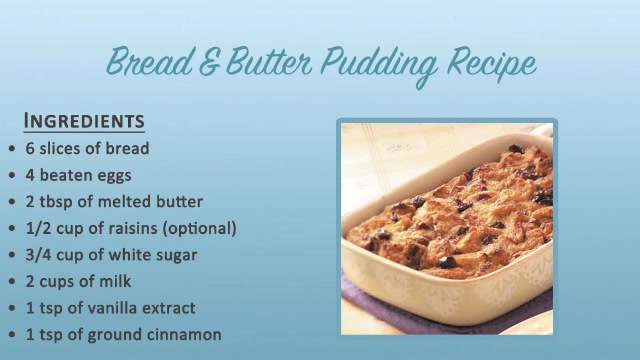 How To Make Bread And Butter Pudding Video