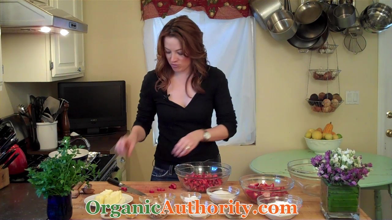 Organic Strawberry Rhubarb Compote Recipe Video