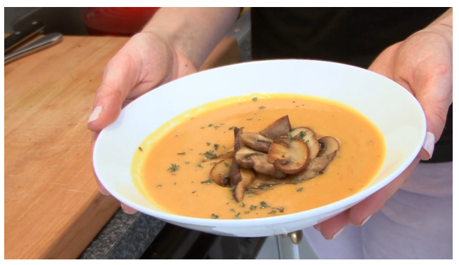 Cooking With Mavea: Seasonal Brooklyn’s Butternut Squash Soup W/ Crispy Wild Mushrooms Video