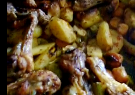 Chicken Drumsticks With Veggies Video