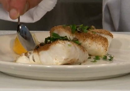 Lemon Caper Baked Halibut