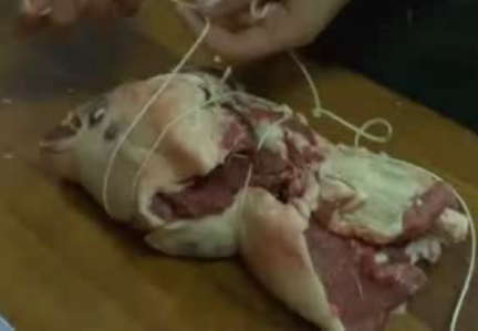 How To Tie A Lamb Leg After De-boning It Video