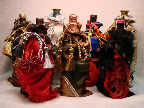 Ideas for Christmas Wine Bags as Gift