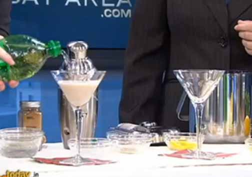 Healthy Beauty Cocktail And Eggnog Fizz Martini Video