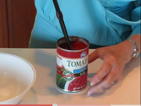 How To Easily Chop Canned Tomatoes Video