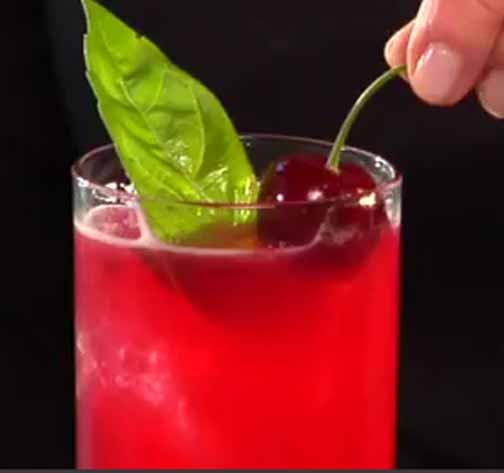 How To Make A Cherry Basil Collins Video