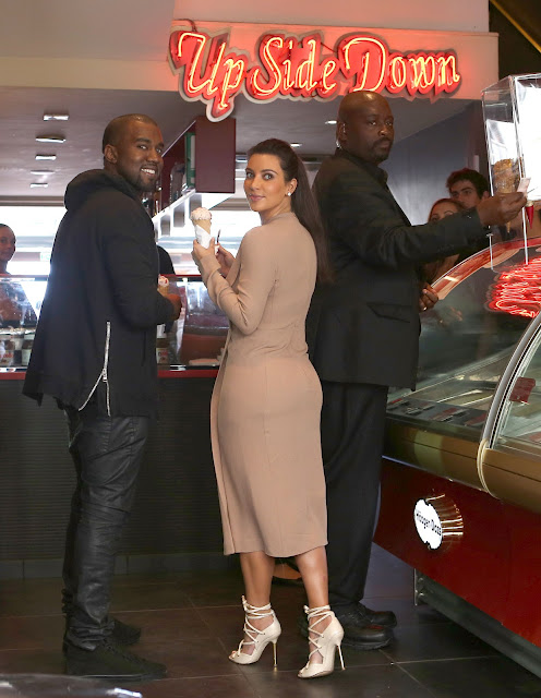 It's Ice Cream Time For Kim & Kanye 