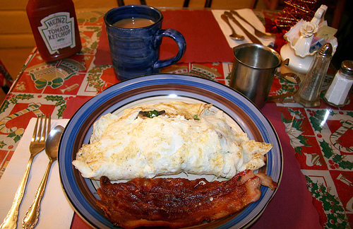 Breakfast Bacon Omelette