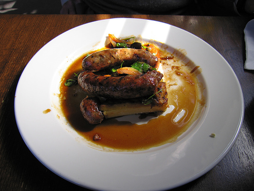 Baked Polenta & Sausages