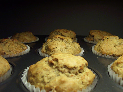 Banana Pecan Oat Muffins