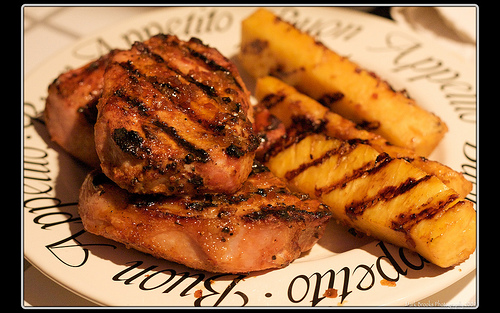 Barbecued Pork Chops With Liquid Smoke