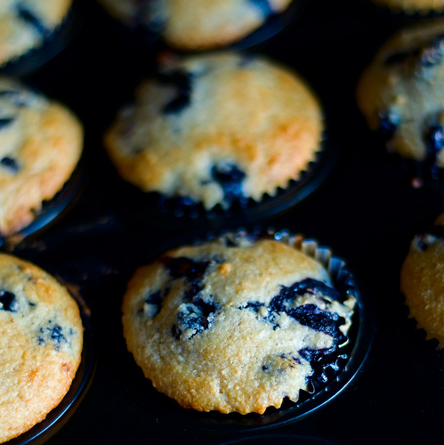 Blueberry Quick Oat Muffins