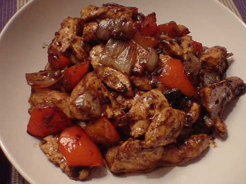 Chicken In Black Bean Sauce With Mushrooms