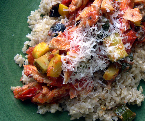 Roast Chicken With Brown Rice Stuffing
