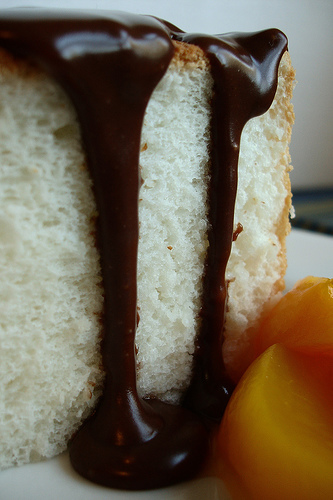 Chocolate Glazed Angel Food Cake