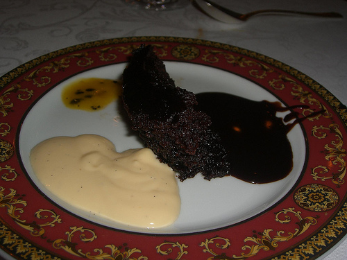 Chocolate Pudding And Chocolate Sauce