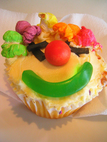 Easy Clown Cupcakes