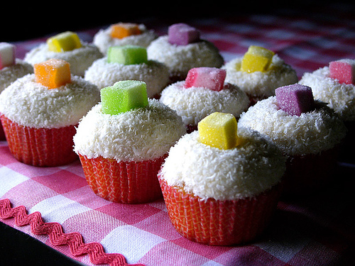 Coconut Jelly Cupcakes