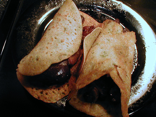 Crepes With Grape Filling
