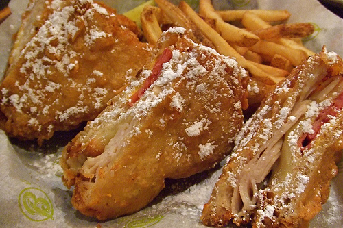 Deep Fried Fish Rolls With Ham And Spinach