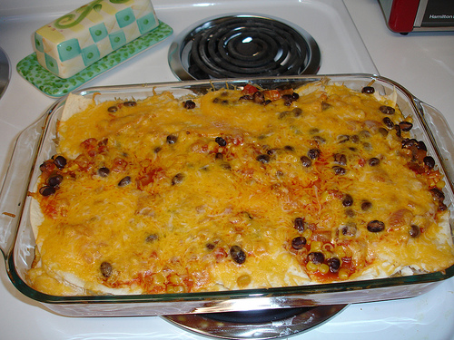 Microwave Enchilada Casserole