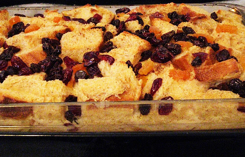 Fruit Bread Pudding With Meringue Topping