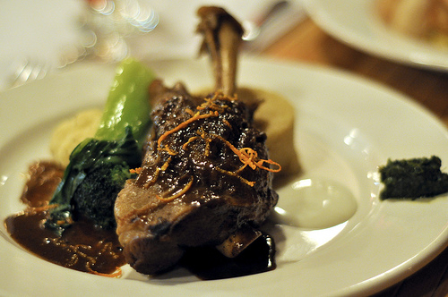 Smoke Barbecued Leg Of Lamb With Mint Barbecue Sauce