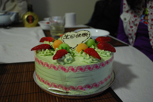 Light Coconut Fruit Cake