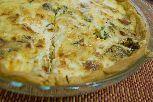 Button Mushroom Quiche