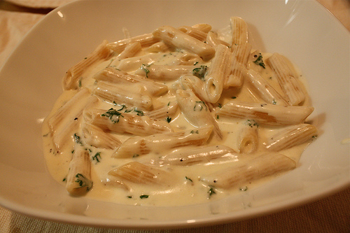 Pasta With Cream And Gorgonzola Cheese
