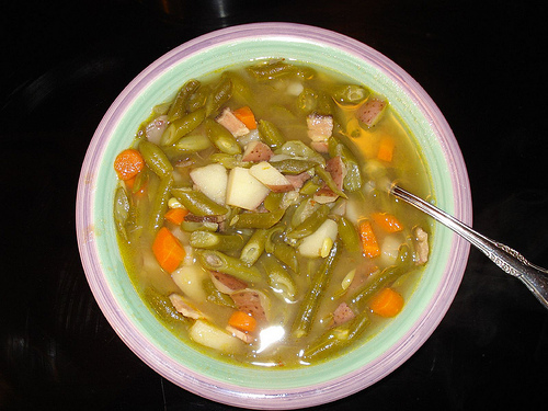 Bean Soup With  Bacon And  Potatoes