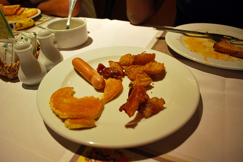 Sausage And Corn Pancake