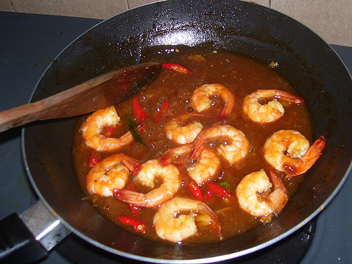Stir Fried Cooked Shrimp