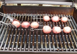 How do you grill a whole potato