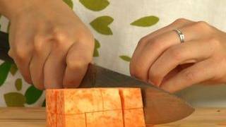 How To Large Dice Vegetables And Fruits Video