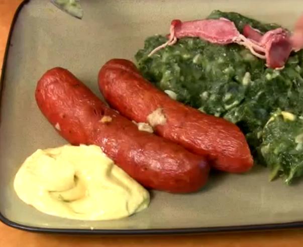 Curly Kale With Smoked Sausages Video