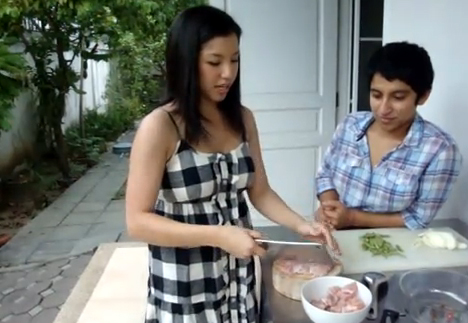 Thai Holy Basil Chicken Stir Fry Part 1 - Preparing Kai Dao And Other Ingredients For The Chicken Stirfry