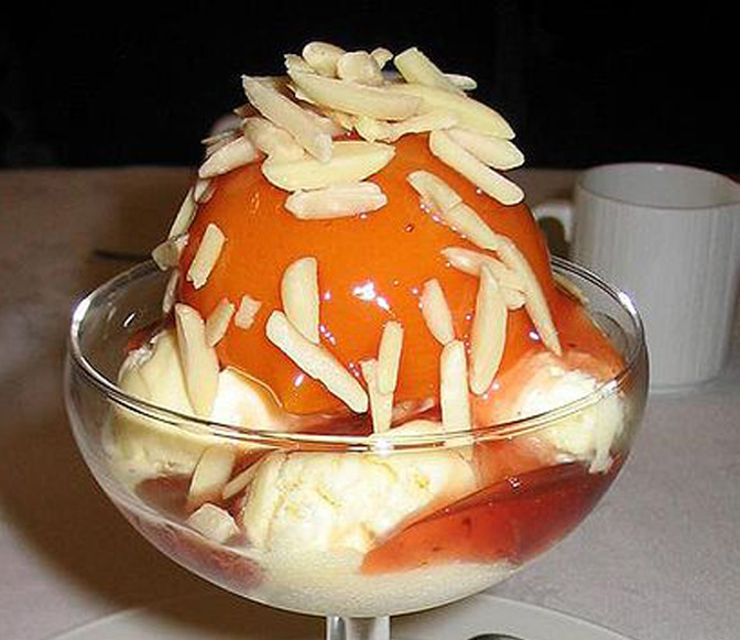 Peach Melba Sponge