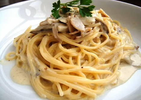Easy Satsumaimo Ceam Sauce Pasta