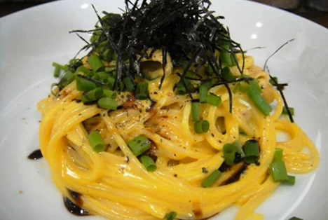 Creamy Egg Pasta With Greens