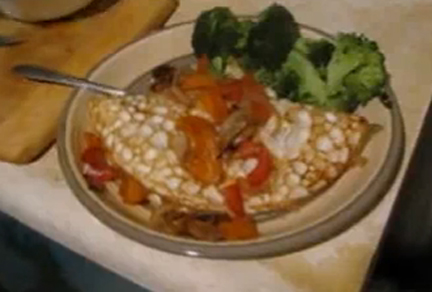 Egg White Omelette With Feta Cheese And Veggies