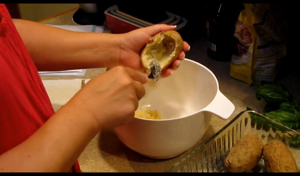 How To Scoop Out Baked Potatoes Video