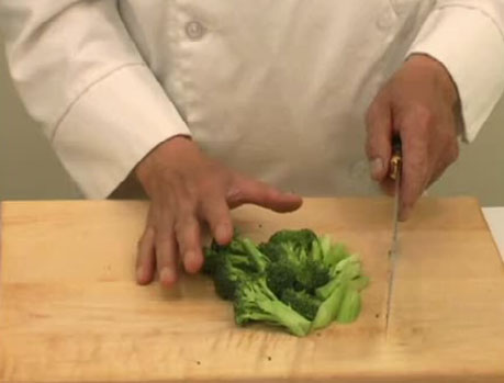 Cutting Broccoli For Chinese Cooking Video